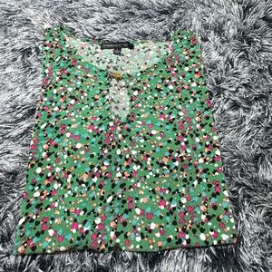 Green Short Sleeve Blouse